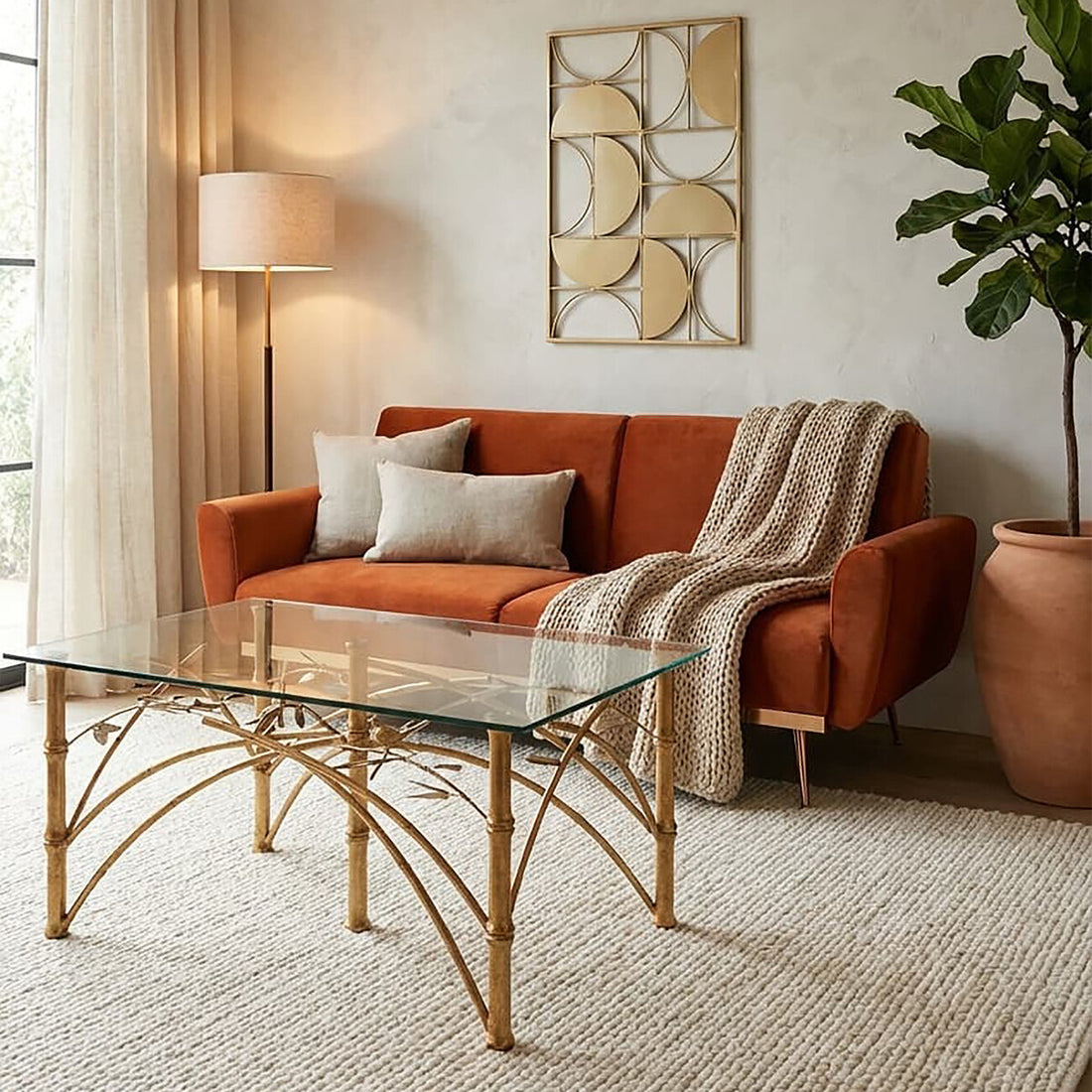 Zariah Table With Bamboo Design Legs