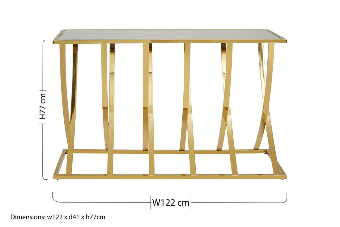 Reena Gold Console Table