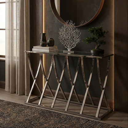 Reena Silver Console Table