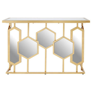 Rio Gold and Mirror Console Table