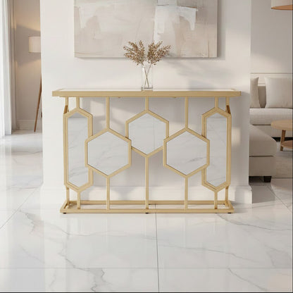 Rio Gold and Mirror Console Table