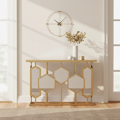 Rio Gold and Mirror Console Table - Image 3