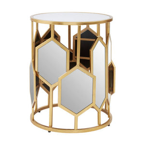 Rio Gold and Mirror Side Table