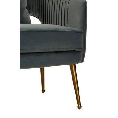 2 Seater Dusky Blue Velvet Sofa, Hendricks