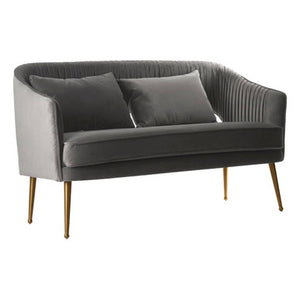 Hendricks Grey Velvet Sofa