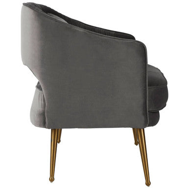 Hendricks Grey Velvet Sofa