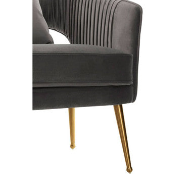 2 Seater Grey Velvet Sofa, Hendricks