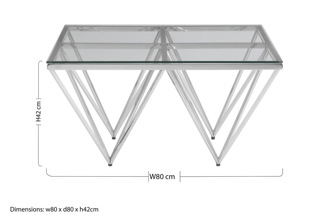 Allure Tempered Glass Coffee Table - Image 8