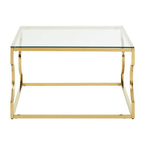 Allure Tempered Glass Curved Frame Coffee Table