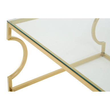 Allure Tempered Glass Curved Frame Coffee Table - Image 5