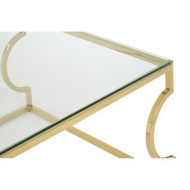 Allure Tempered Glass Curved Frame Coffee Table - Image 6