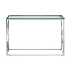 Allure Silver Cross Design Console Table