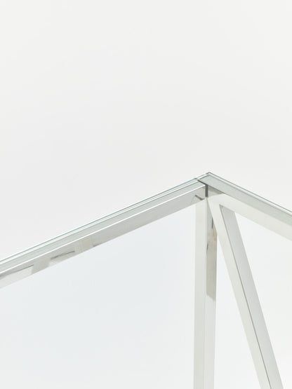 Allure Silver Cross Design Console Table