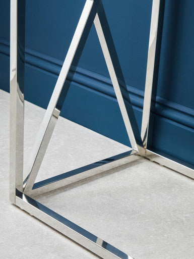 Allure Silver Cross Design Console Table