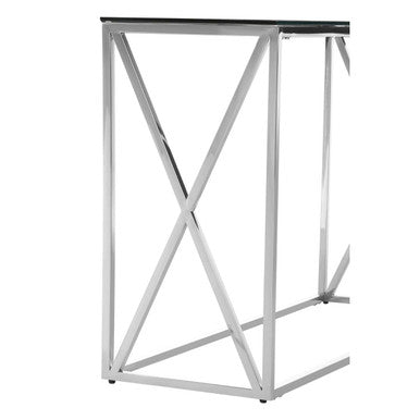Allure Silver Cross Design Console Table