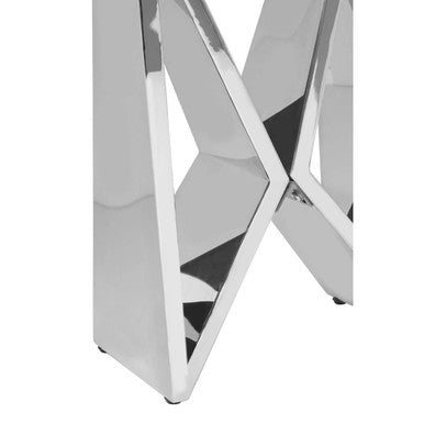 Allure Chrome Wing Base End Table
