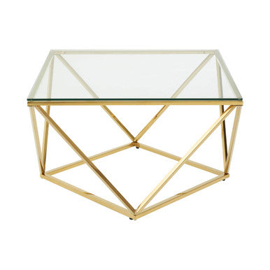 Allure Gold Finish Twist Coffee Table.