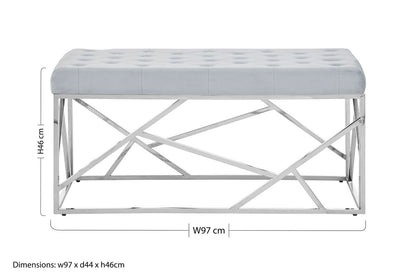 Allure Powder Blue Geometric Bench