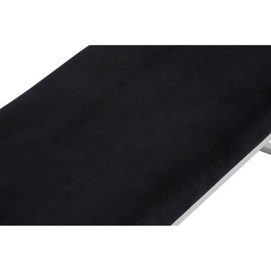 Allure Black Velvet  Bench with Silver legs - Image 6