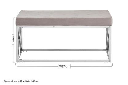 Allure Mink Tufted Bench