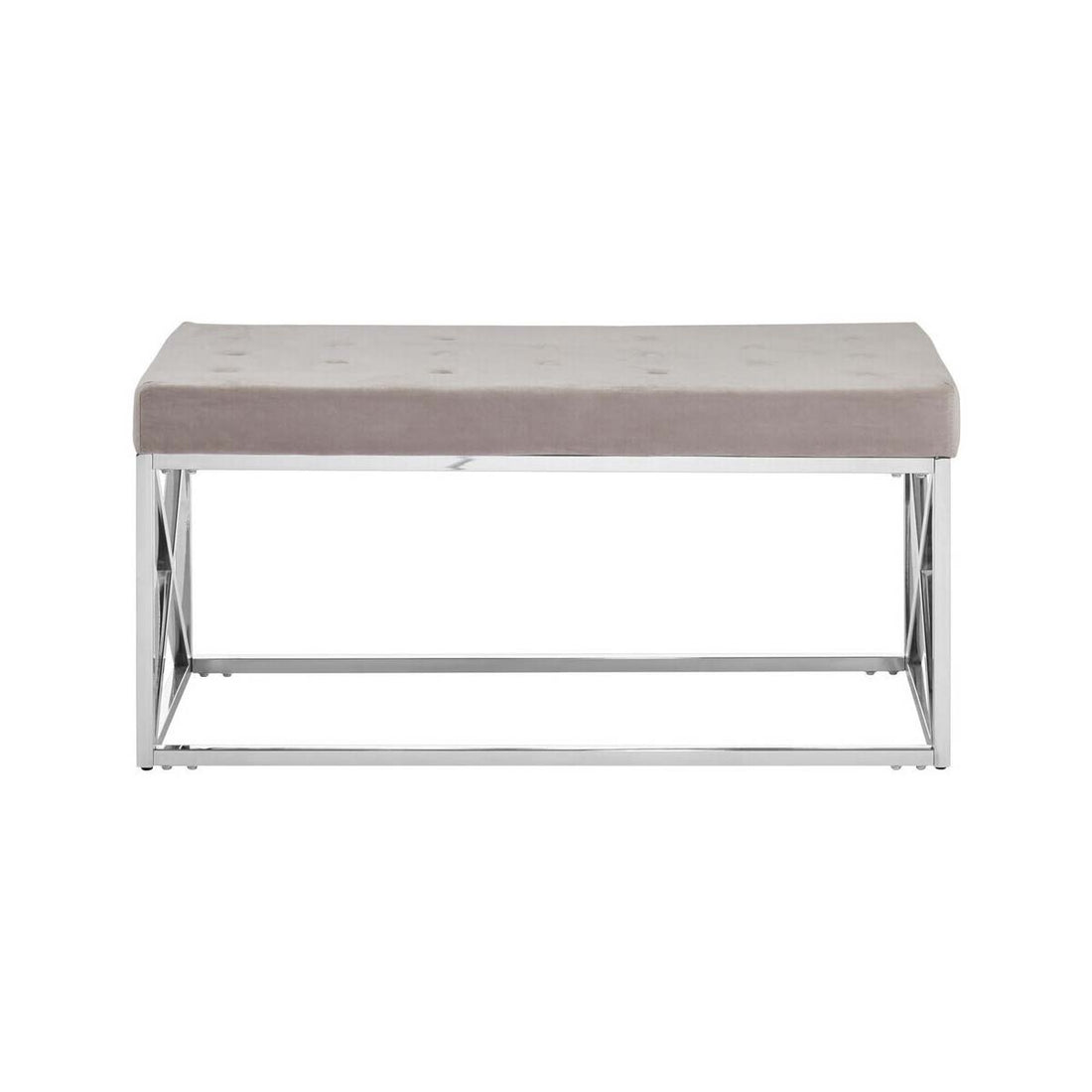 Allure Mink Tufted Bench