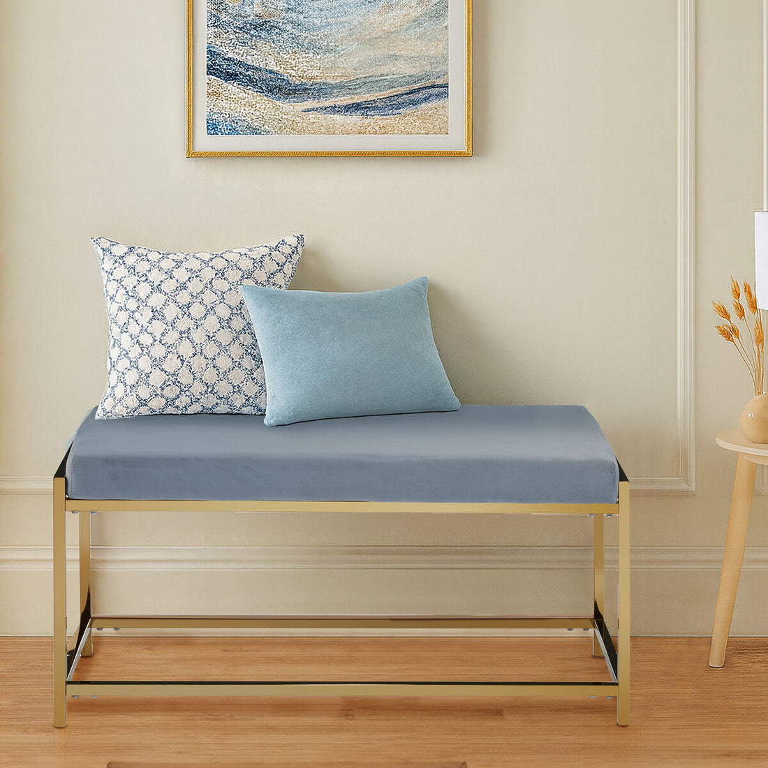 Allure Gold And Powder Blue Bench