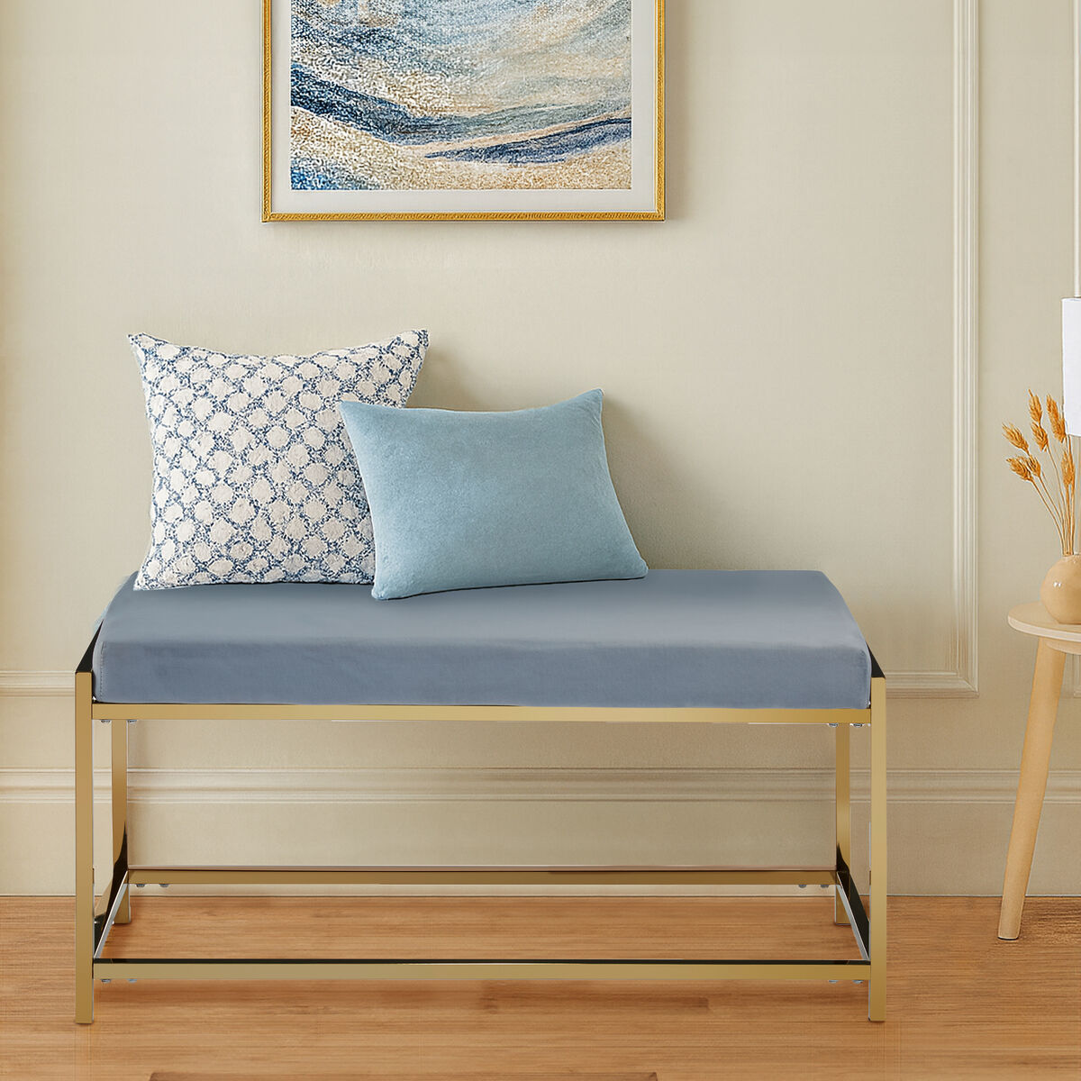 Allure Gold And Powder Blue Bench