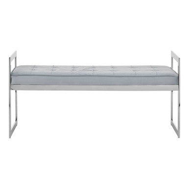 Allure Powder Blue And Silver Finish Bench
