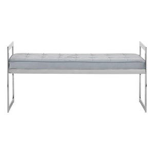 Allure Powder Blue And Silver Finish Bench