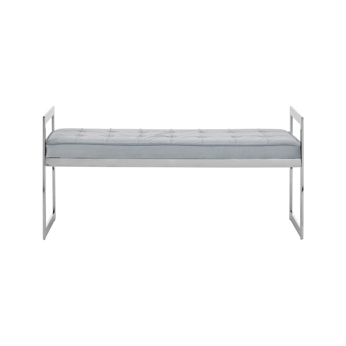 Allure Powder Blue And Silver Finish Bench