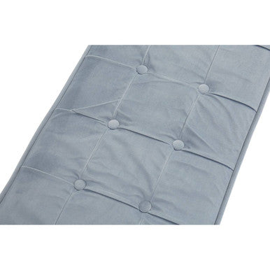 Allure Powder Blue And Gold Tufted Bench - Image 9