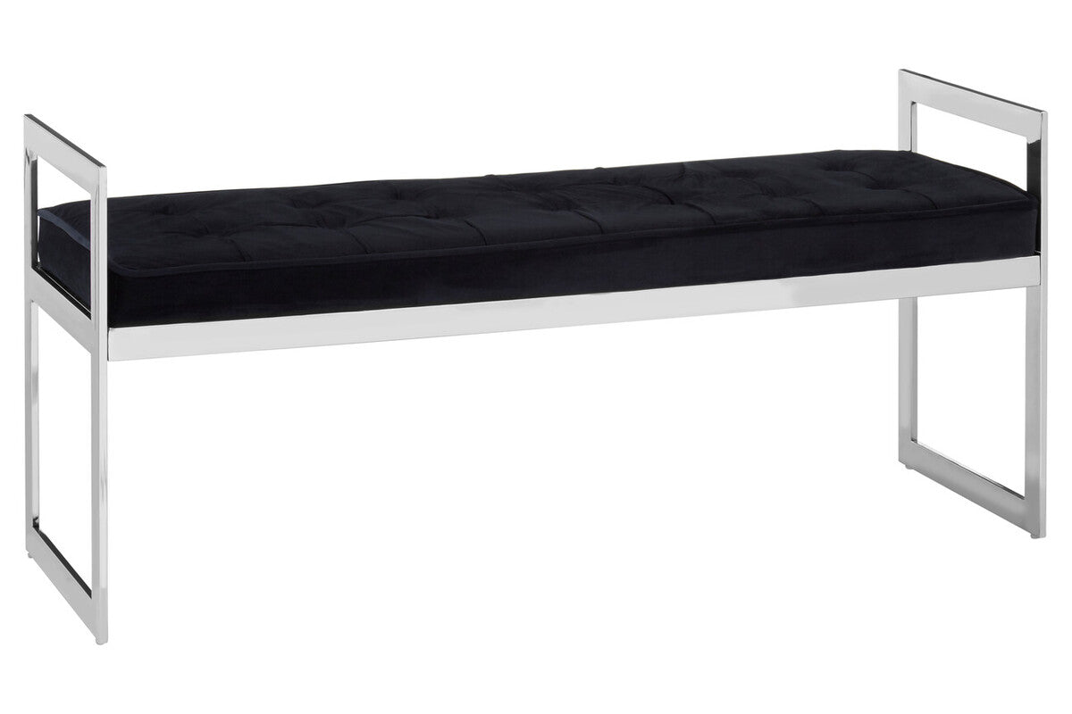 Allure Long Black Seat Bench