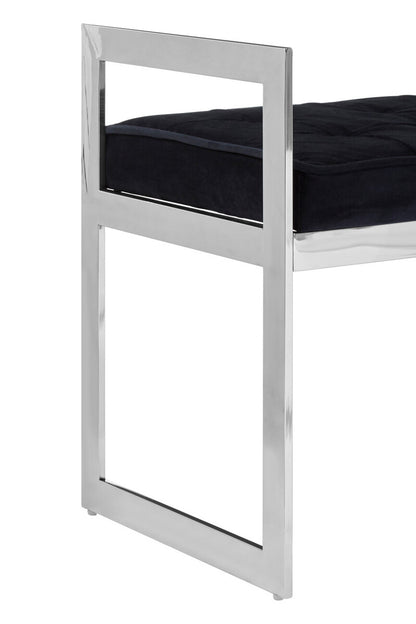 Allure Long Black Seat Bench