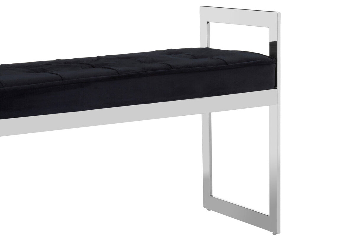 Allure Long Black Seat Bench