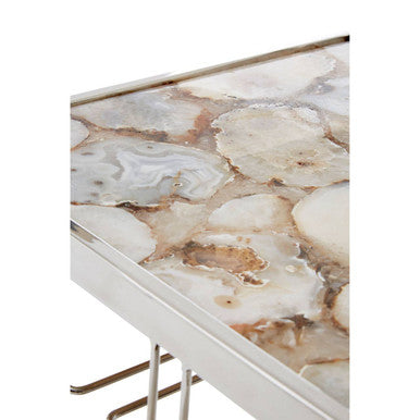 Vita White Agate Drinks Trolley - Image 4
