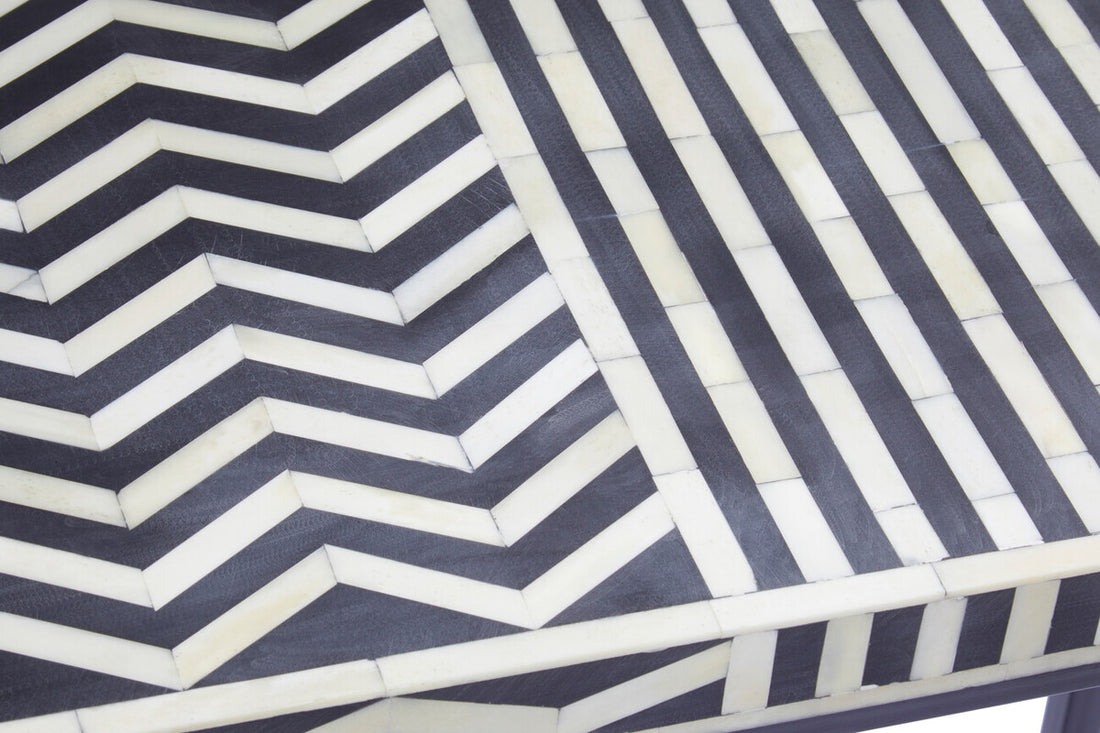 Boho Mango Wood with Bone Inlay Console Table - Image 4