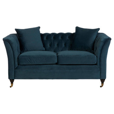 Sabrina Two Seat Midnight Velvet Sofa
