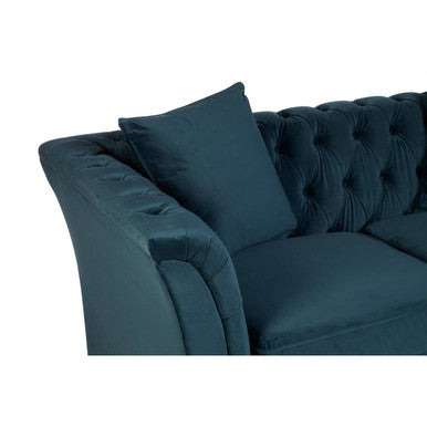 Sabrina Two Seat Midnight Velvet Sofa