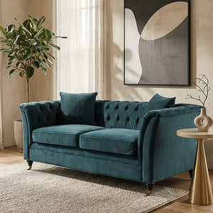 2 Seater Midnight Velvet Sofa, Sabrina
