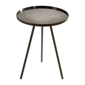 Corra Black Iron Finish Side Table