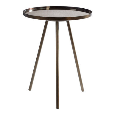 Corra Black Iron Finish Side Table