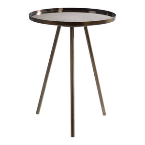 Corra Black Iron Finish Side Table