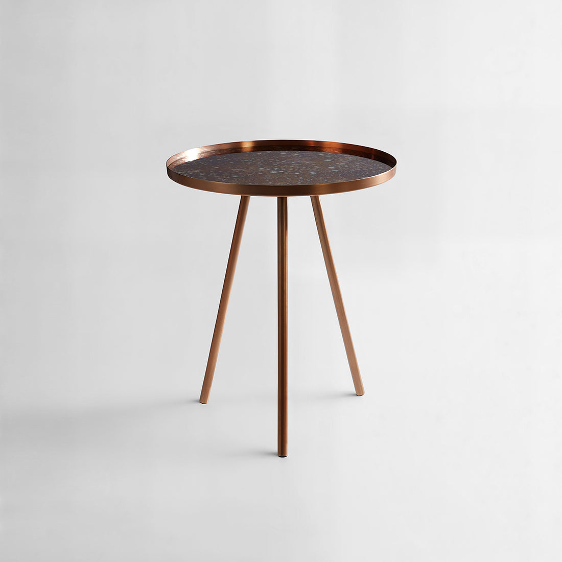 Corra Matte Copper Finish Side Table