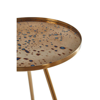 Corra Gold Finish Side Table