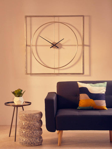 Corra Copper Finish Mirrored Glass Top Side Table