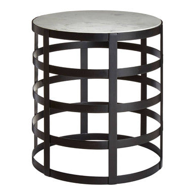 Corina Side Table With Grid Frame