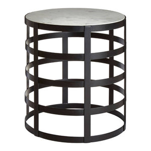 Corina Side Table With Grid Frame