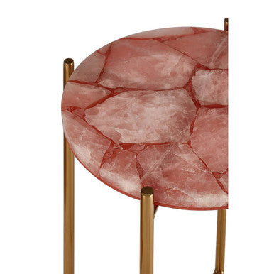 Vita Pink Quartz Side Table