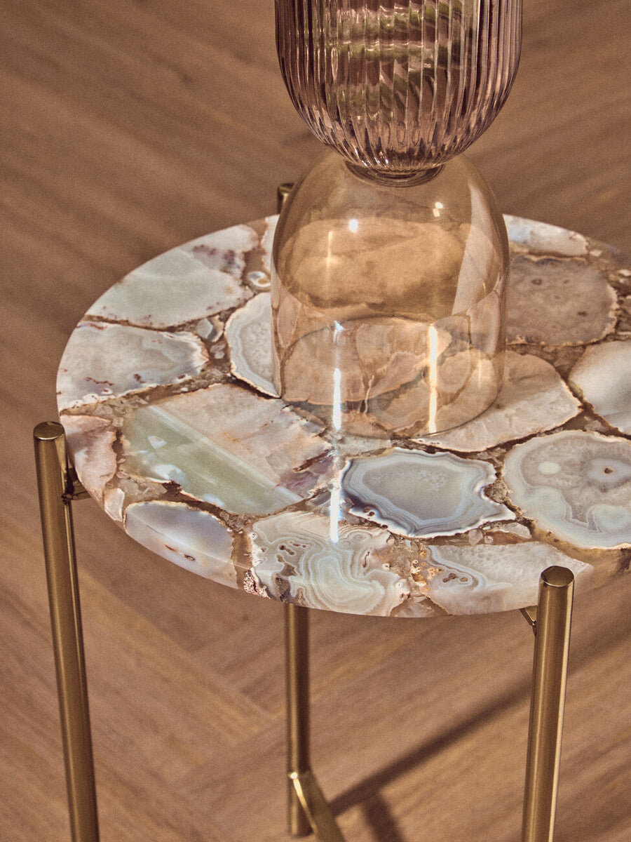 Vita Natural Agate Side Table - Image 7