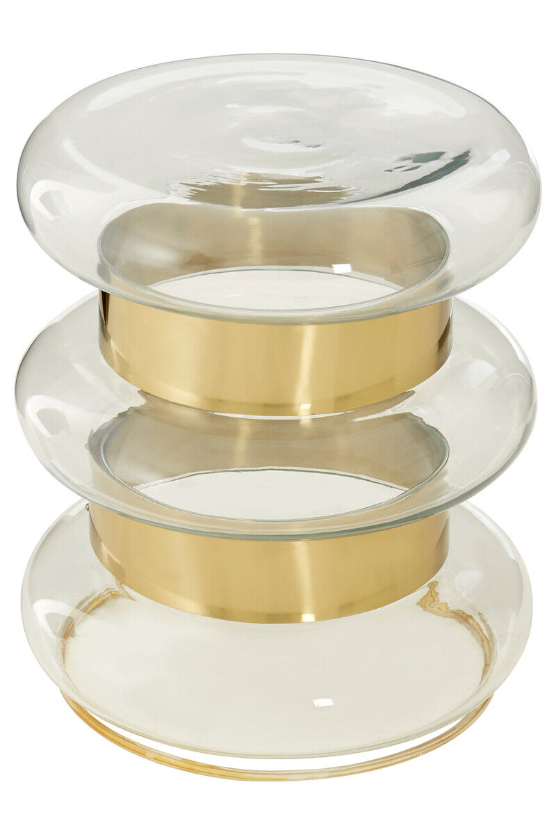 Margot Clear Glass And Gold Side Table